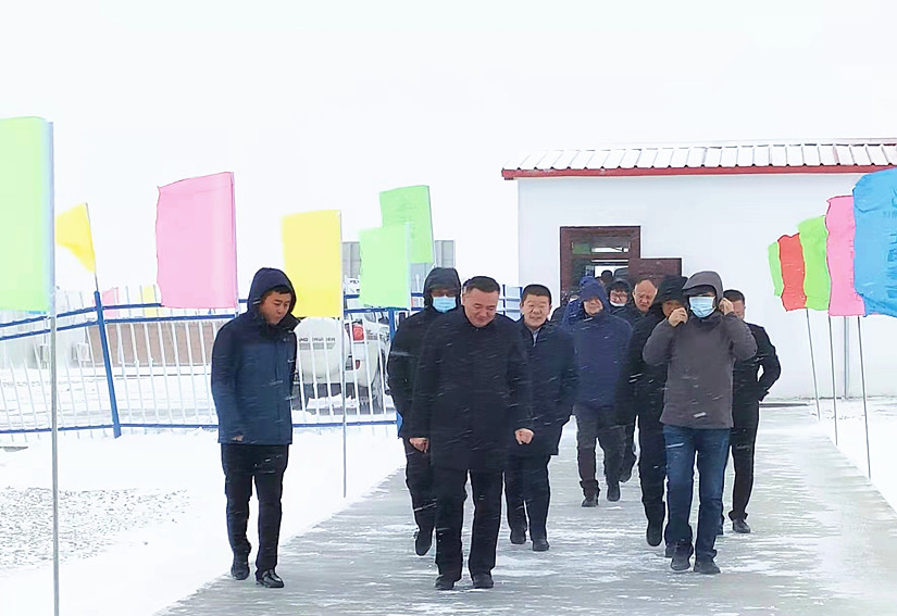 阿勒泰地委、行署帶隊的觀摩團一行60余人到達(dá)北園春多胎羊產(chǎn)業(yè)園_副本.jpg